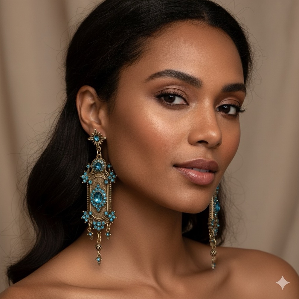 Vintage Rhinestone Palace Earrings